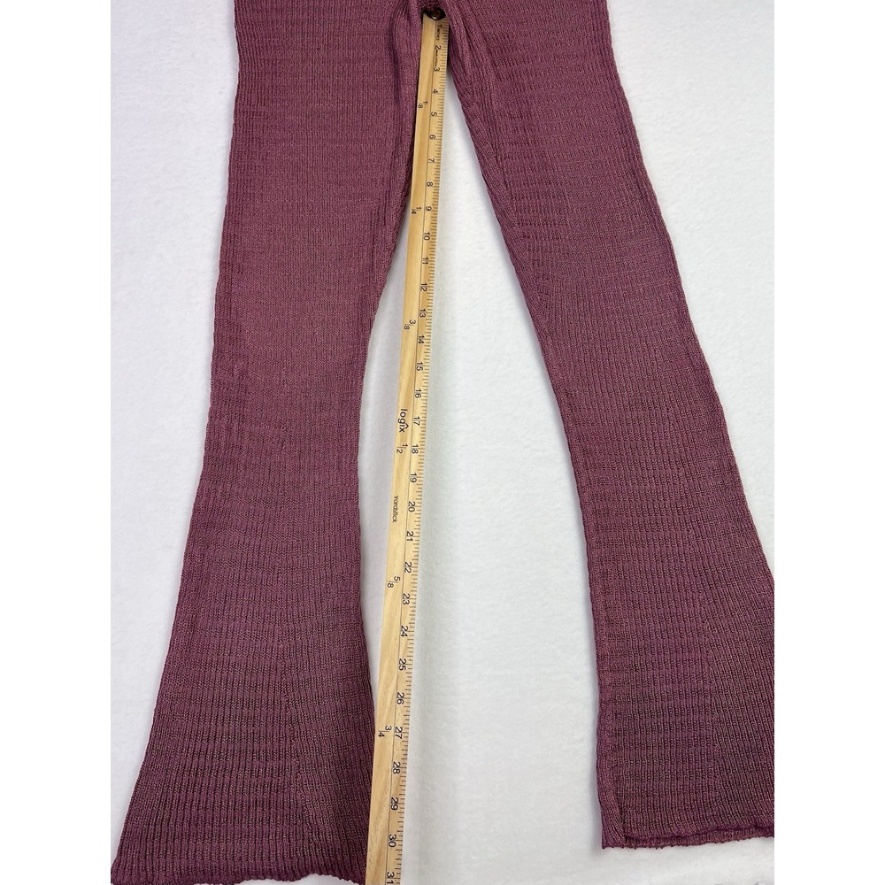 Free People Rosella Swit Pants Rhododendron Pink Knit Size L - Picture 5 of 7